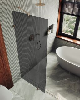 Душевая перегородка MaybahGlass MGD-274-2 79см бронза Душевая перегородка MaybahGlass MGD-274-2 79см бронза