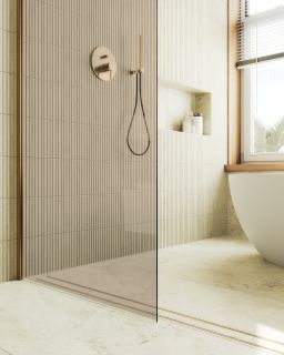Душевая перегородка MaybahGlass MGD-696-3ш 79см золото Душевая перегородка MaybahGlass MGD-696-3ш 79см золото