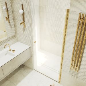 Душевая дверь MaybahGlass MGD-803-3 80см золото
