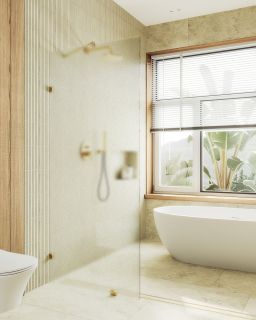 Душевая перегородка MaybahGlass MGD-268-3 79см золото Душевая перегородка MaybahGlass MGD-268-3 79см золото