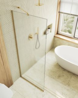 Душевая перегородка MaybahGlass MGD-700-3у 79см золото Душевая перегородка MaybahGlass MGD-700-3у 79см золото