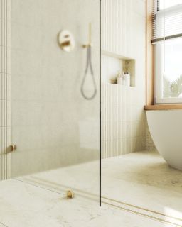 Душевая перегородка MaybahGlass MGD-268-3 79см золото Душевая перегородка MaybahGlass MGD-268-3 79см золото