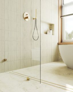Душевая перегородка MaybahGlass MGD-259-3 79см золото Душевая перегородка MaybahGlass MGD-259-3 79см золото