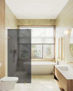 Душевая перегородка MaybahGlass MGD-271-3 79см золото Душевая перегородка MaybahGlass MGD-271-3 79см золото