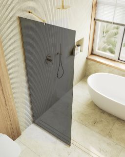 Душевая перегородка MaybahGlass MGD-698-3у 79см золото Душевая перегородка MaybahGlass MGD-698-3у 79см золото