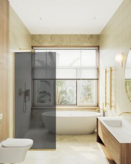 Душевая перегородка MaybahGlass MGD-698-3у 79см золото Душевая перегородка MaybahGlass MGD-698-3у 79см золото