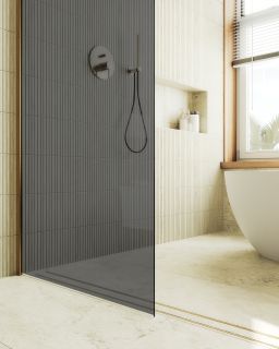 Душевая перегородка MaybahGlass MGD-698-3ш 79см золото Душевая перегородка MaybahGlass MGD-698-3ш 79см золото