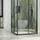 Душевой уголок MaybahGlass MGY-1324-6 100x100см чёрный/прозрачный