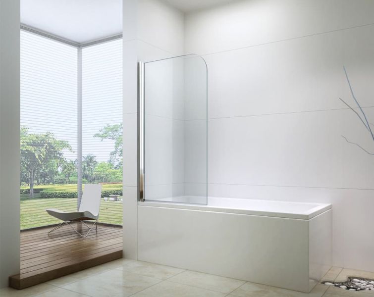 Шторка на ванну Berges River 80см хром 065001