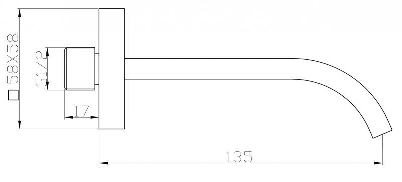 Излив для ванны, хром Romano BelBagno ROM-BC-CRM