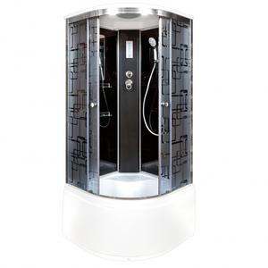 Душевая кабина Deto BМ4590 с электрикой BLACK 90х90х220 см