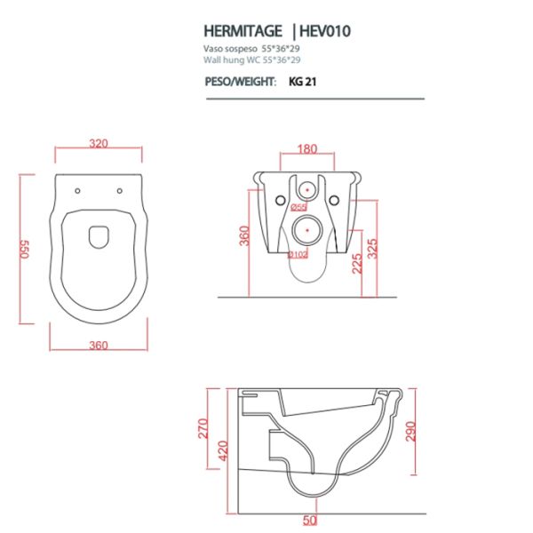 Унитаз  Artceram HERMITAGE  HEV010 01 00 подвесной белый Унитаз  Artceram HERMITAGE  HEV010 01 00 подвесной белый