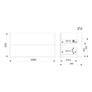 Тумба с раковиной Am.Pm Libre M60-FHX1002WM-WPC1000WM 100 см белый матовый