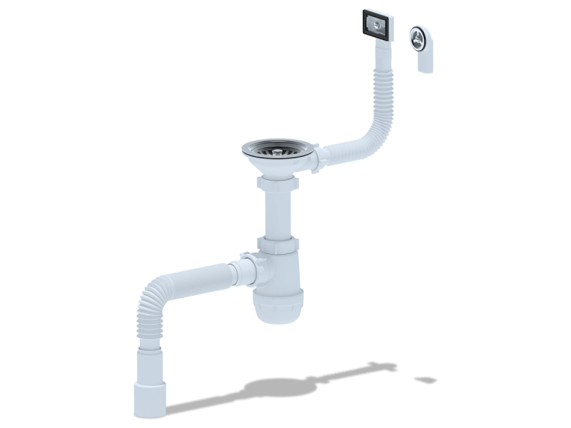 Сифон АНИ A0145DIY Грот 3 1/2"*40 с гибким и жестким переливом и гибкой трубой 40х40/50 мм Сифон АНИ A0145DIY Грот 3 1/2"*40 с гибким и жестким переливом и гибкой трубой 40х40/50 мм