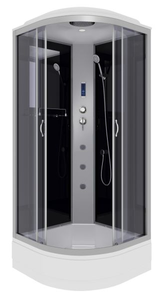 Душевая кабина Niagara NG-3503-14F с гидромассажем 80x80см серебро/тонированное