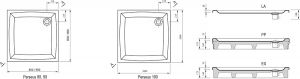 Душевой поддон Ravak Perseus Pro-100 PP 100x100 A02AA01510