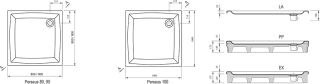 Душевой поддон Ravak Perseus Pro-100 PP 100x100 A02AA01510