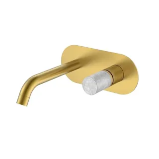 Смеситель для раковины Boheme 125-MG-MR-GR встраиваемый MATT GOLD MRAMOR GREY