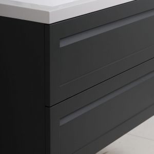 Подвесная тумба под раковину Art&Max Platino 100см серый матовый AM-Platino-1000-2C-SO-GM-Cer