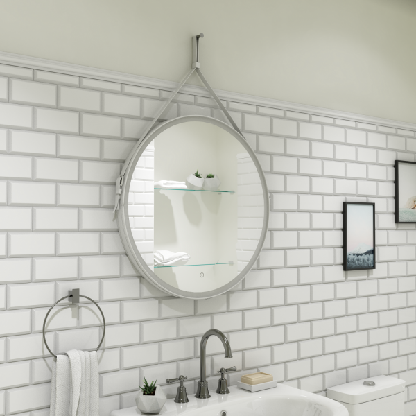 Зеркало с подсветкой Art&Max Milan 80см белый AM-Mil-800-DS-F Зеркало с подсветкой Art&Max Milan 80см белый AM-Mil-800-DS-F