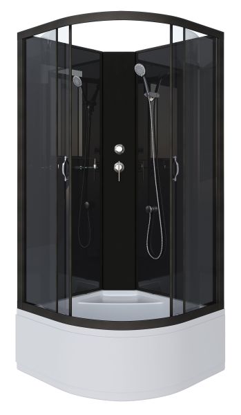 Душевая кабина Niagara NG-6508-14BK 90x90см чёрный/тонированное