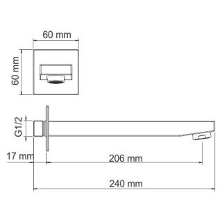 Wasserkraft Exter A107 Настенный излив для ванны Wasserkraft Exter A107 Настенный излив для ванны