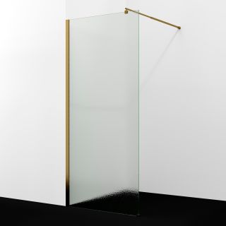 Душевая перегородка WasserKRAFT Rur 30W44BG-TXG 100 см профиль золото стекло текстурное
