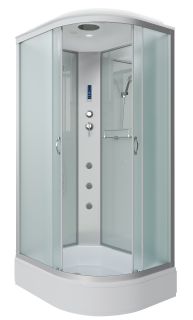 Душевая кабина Niagara NG-33984-14LF с гидромассажем 90x80см серебро/матовое