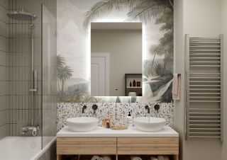 Зеркало с холодной подсветкой Art&Max Perugia 70x100см AM-Per-700-1000-DS-F Зеркало с холодной подсветкой Art&Max Perugia 70x100см AM-Per-700-1000-DS-F