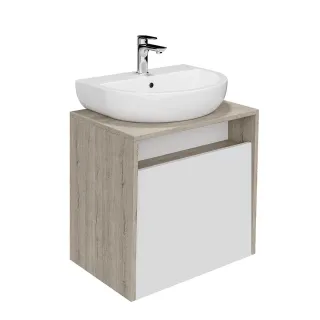 Тумба под раковину Kerama Marazzi Про PRO.60.1\WHT 60 см белый/дуб орегон