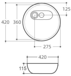 Раковина Art&Max 42см белый AM3570-AS Раковина Art&Max 42см белый AM3570-AS
