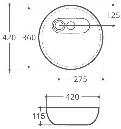 Раковина Art&Max 42см белый AM3570-AS Раковина Art&Max 42см белый AM3570-AS