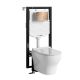 Система инсталляции с унитазом WasserKRAFT Vils 56TLT.010.ME.RG04.H001 кнопка смыва розовое золото
