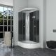 Душевая кабина Niagara NG-3524-14L BLACK 120x80см серебро/тонированное с узором