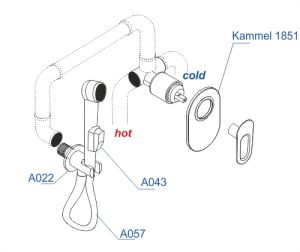 Гигиенический набор WasserKRAFT A111857 120 см