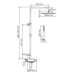 Душевой комплект WasserKRAFT A114.160.217.CB Thermo черный