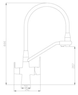 Смеситель для кухни Haiba HB76855-5 с подключением фильтра питьевой воды сталь Смеситель для кухни Haiba HB76855-5 с подключением фильтра питьевой воды сталь
