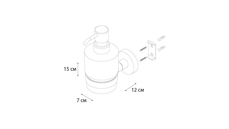 Дозатор жидкого мыла хром Fixsen Comfort Chrome (FX-85012)