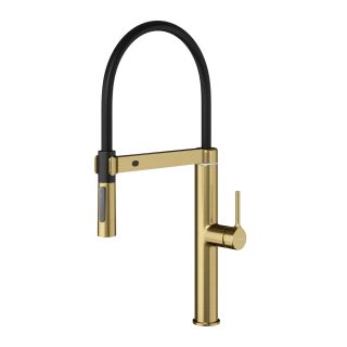 Смеситель для кухни WasserKRAFT A8887 с гибким изливом тёмное золото матовое