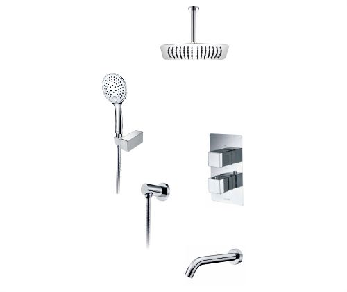 Wasserkraft А171568 Thermo Встраиваемый комплект для ванны с верхней душевой насадкой, лейкой и изливом