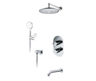 Wasserkraft А174819 Thermo Встраиваемый комплект для ванны с верхней душевой насадкой, лейкой и изливом