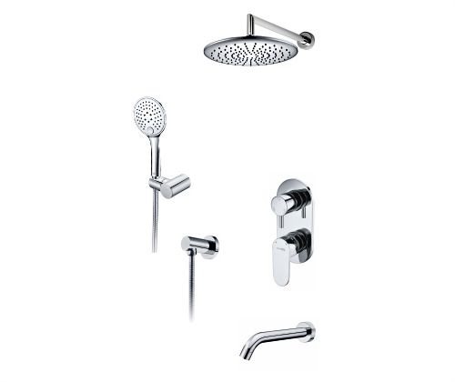 Wasserkraft А175819 Встраиваемый комплект для ванны с верхней душевой насадкой, лейкой и изливом