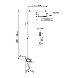 Душевой комплект WasserKRAFT A177.118.103.087.CH хром