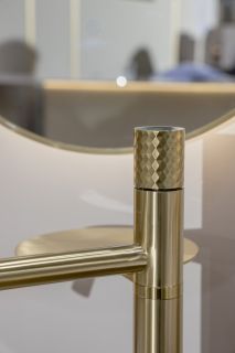 Напольный смеситель для раковины Boheme Stick Diamond 120-MG золото матовое Напольный смеситель для раковины Boheme Stick Diamond 120-MG золото матовое