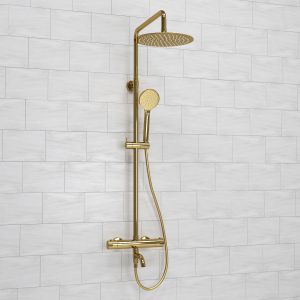 Душевой комплект WasserKRAFT A188.208.207.PG Thermo золото