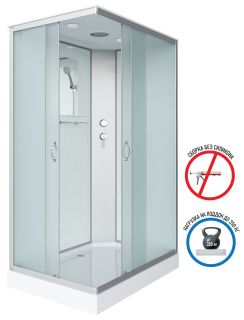 Душевая кабина Niagara NG-43295-14Q 120x90см серебро/матовое