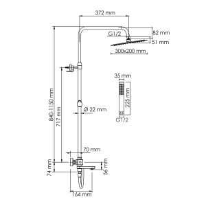Душевой комплект WasserKRAFT A199.069.103.087.CH Thermo хром