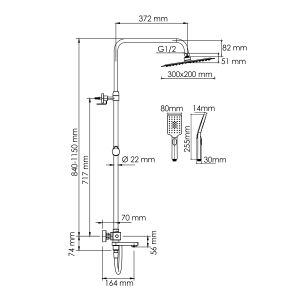 Душевой комплект WasserKRAFT A199.069.126.087.CH Thermo хром