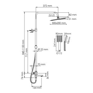 Душевой комплект WasserKRAFT AA199.069.141.010.CH Thermo хром