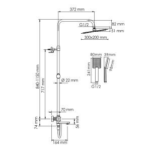 Душевой комплект WasserKRAFT A199.069.141.087.CH Thermo хром